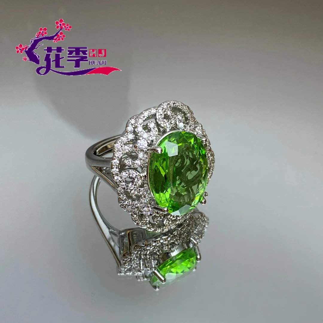 【花季】 原创双色薄荷绿炫彩强荧光戒指G515