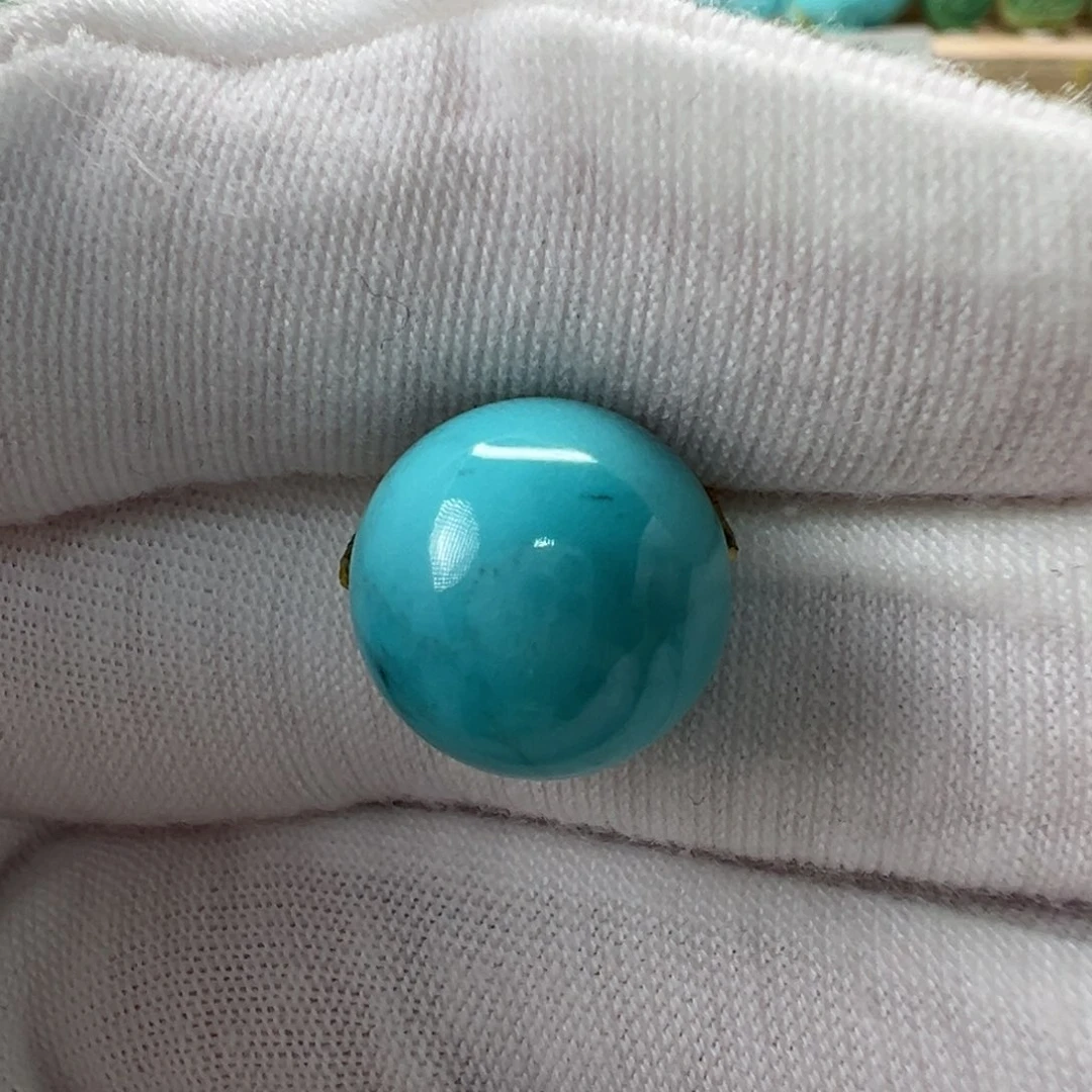 未镶嵌绿松石圆珠12.7mm