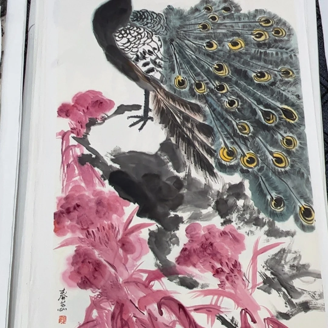 国画四尺花鸟作品