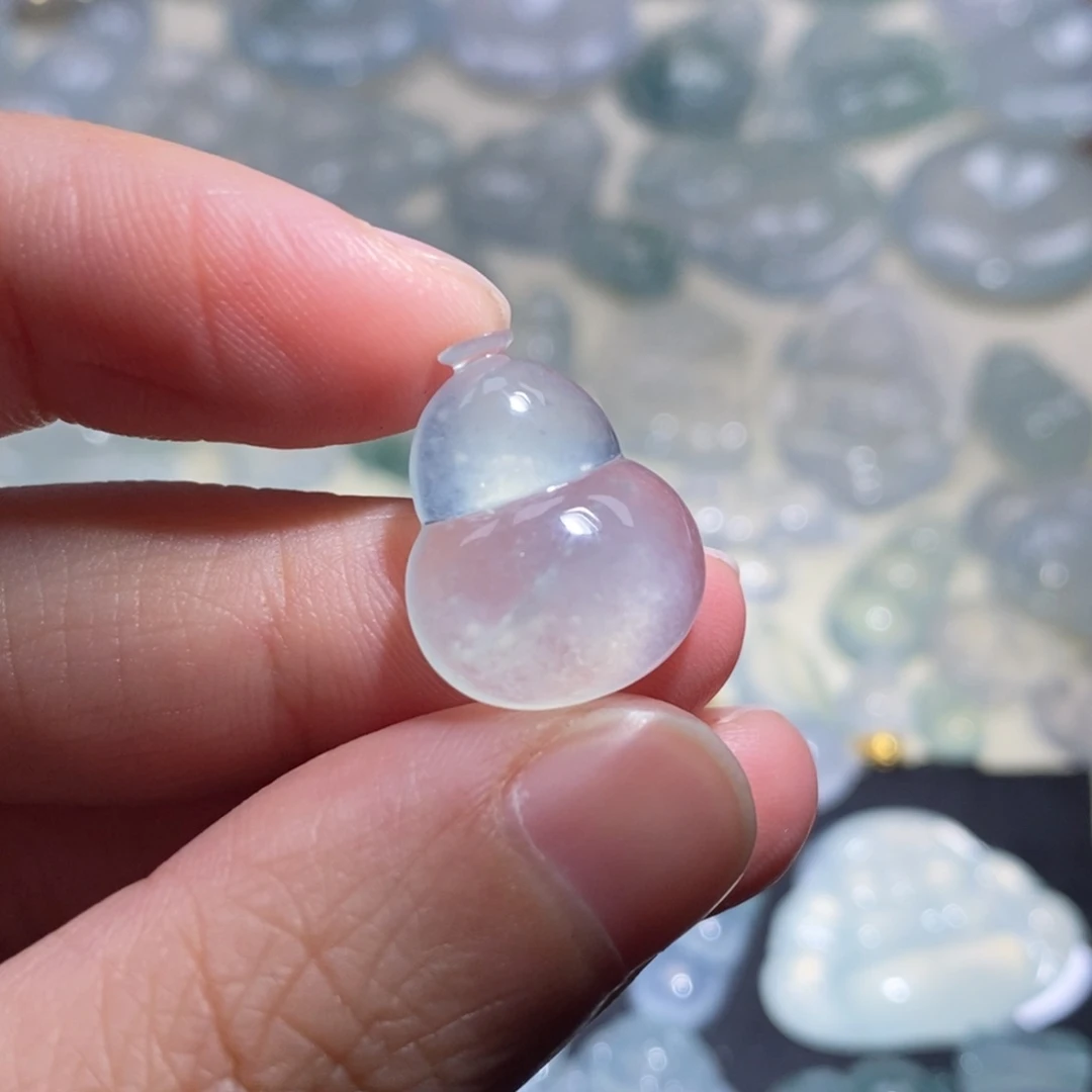 翡翠颈饰未镶嵌缅甸天然翡翠A货