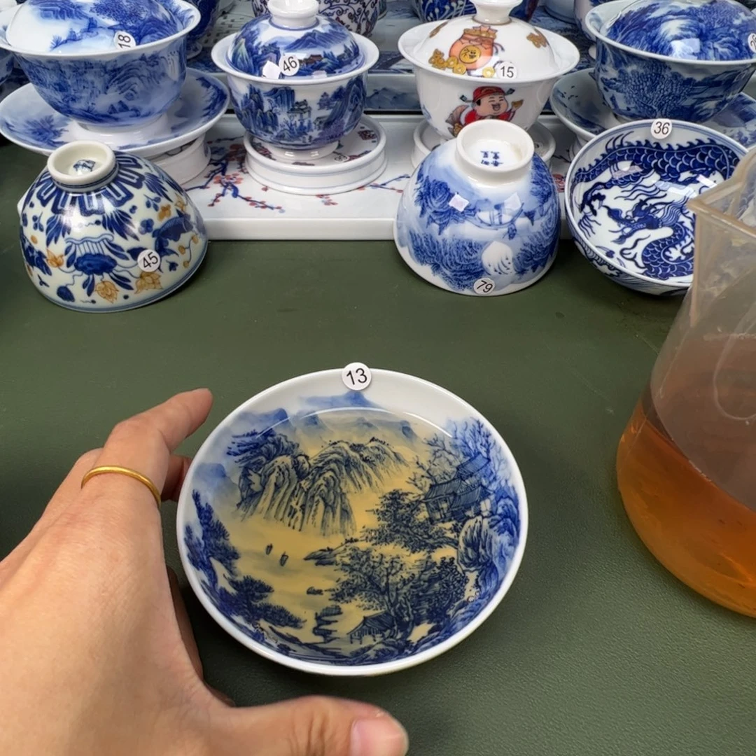 陶瓷景德镇纯手工纯手绘茶具木木13