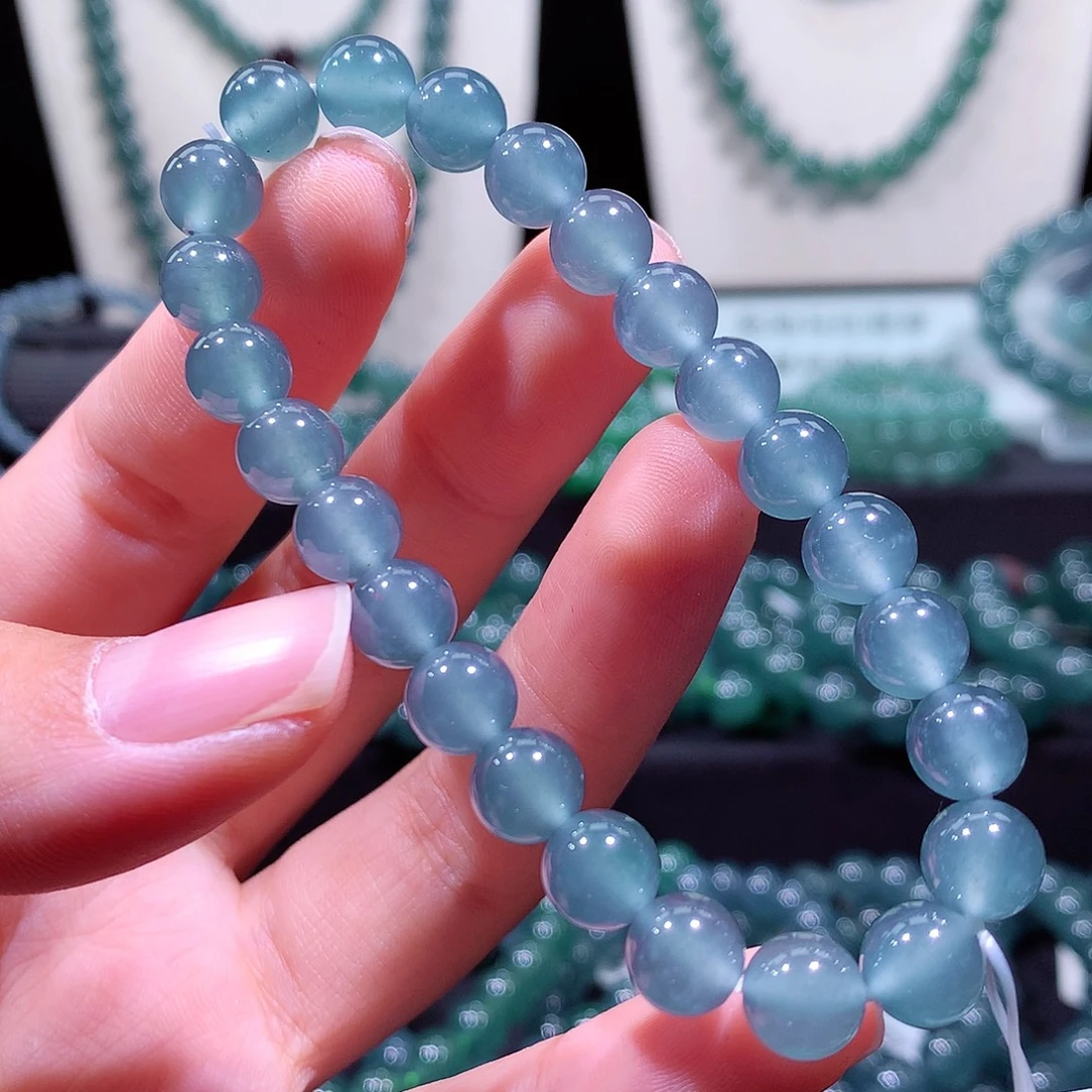 翡翠未镶嵌手链天然a货翡翠手串7.8