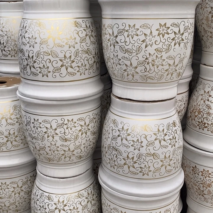 低腰白金花缸特大号口40/40