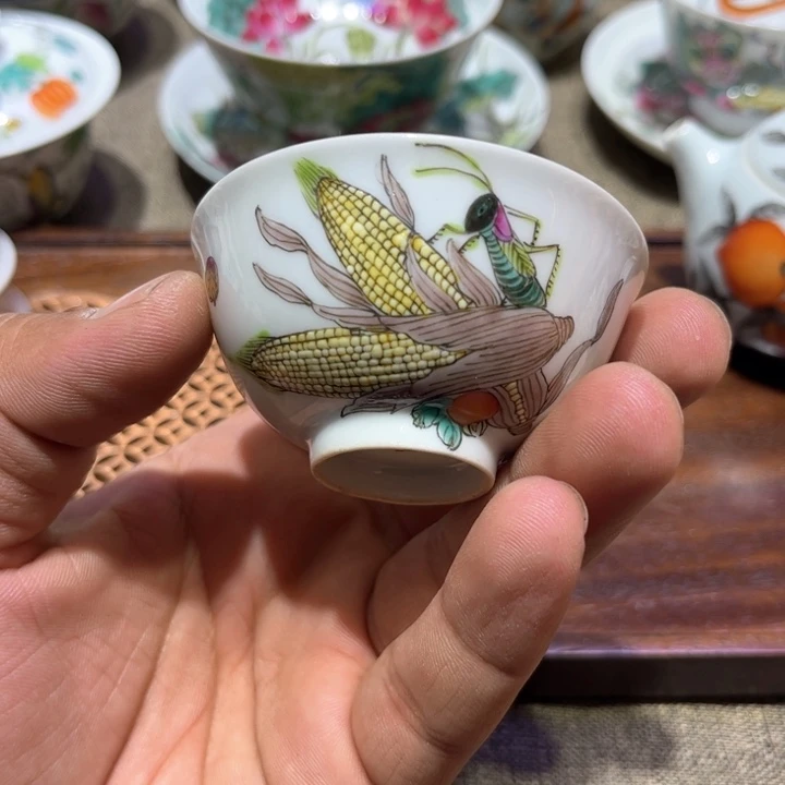 纯手绘精品盖碗杯