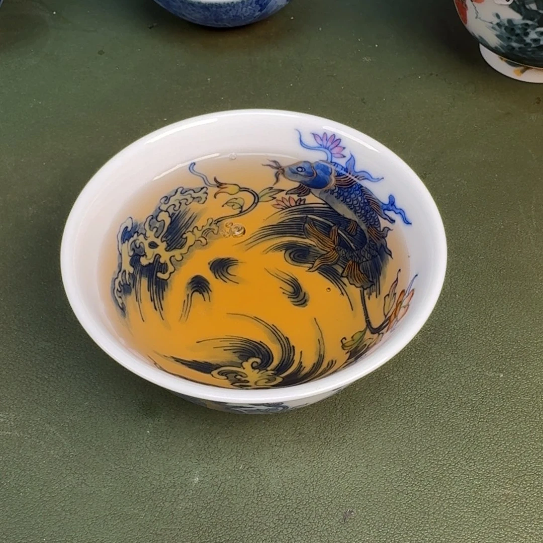 瓷景德镇纯手绘茶具圆圆298