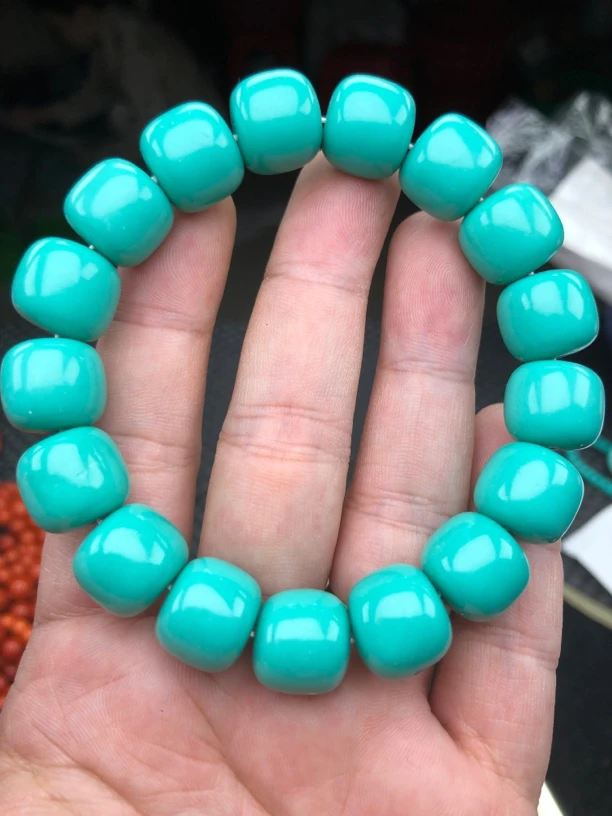 A205高瓷绿14mm老型手串