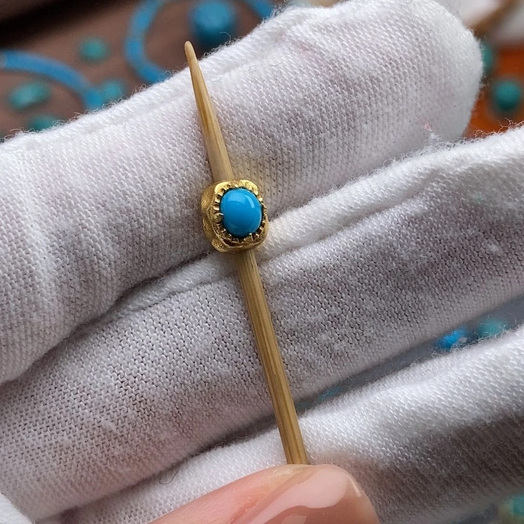 绿松石18K金镶嵌绿松石配饰