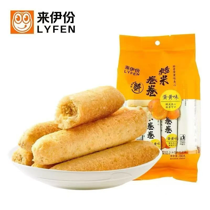 来伊份糙米卷卷180g*5袋 膨化食品休闲零食米果卷小吃能量棒