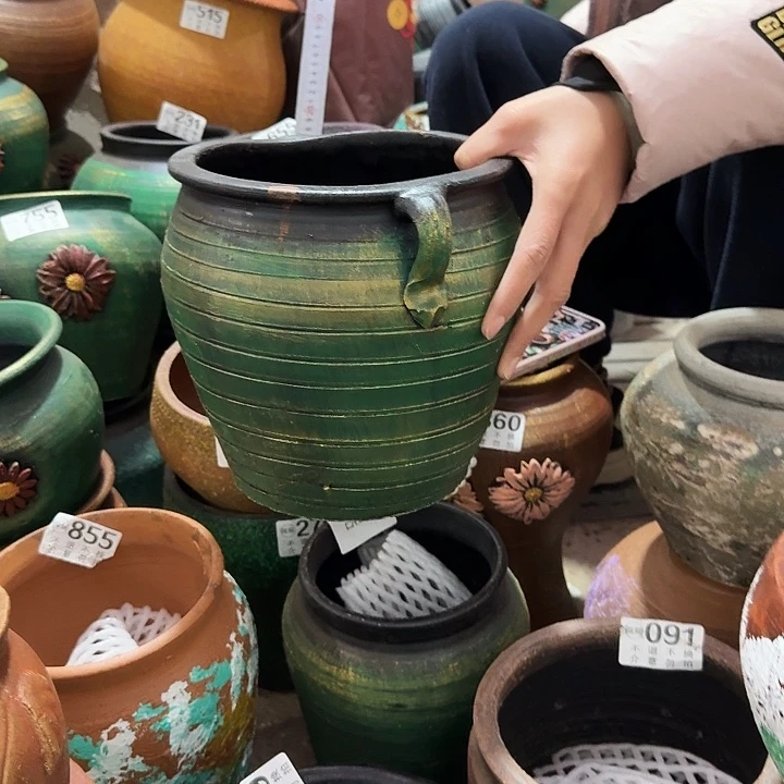 瑕疵金绿双耳913高度20口径20