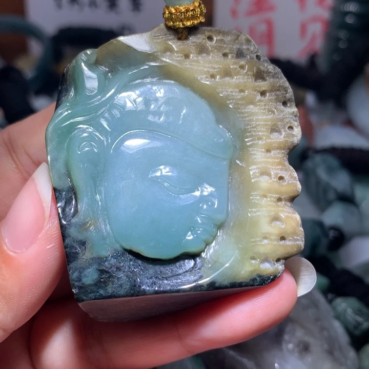 翡翠未镶嵌颈饰保真天然A货翡翠