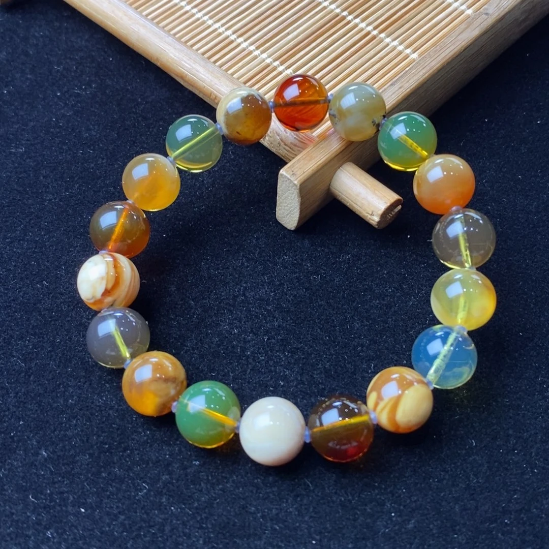 琥珀未镶嵌颈饰10mm仙宝手串