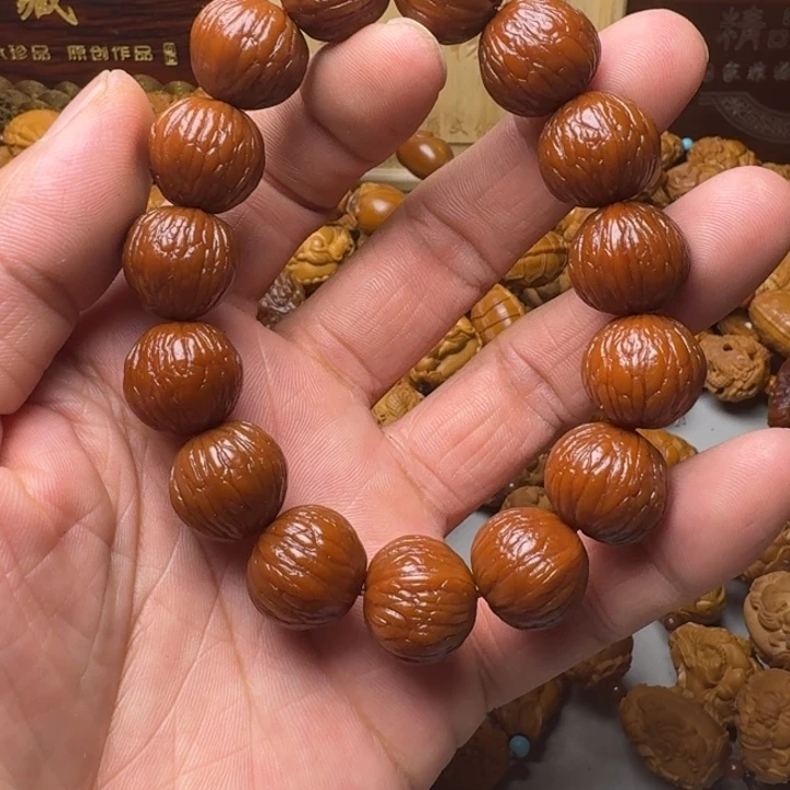 橄榄核手串/手链玉化猴头