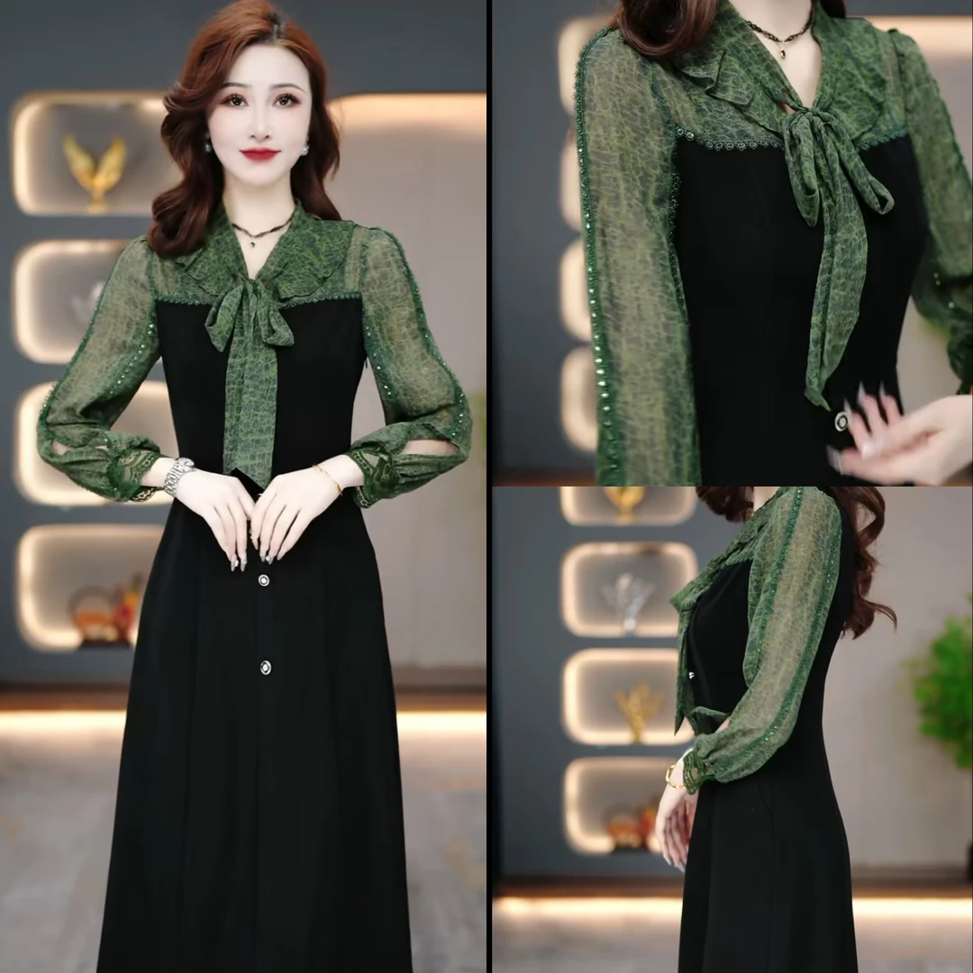 春季连衣裙2025春季新款显瘦修身气韩版质遮肚裙子MY25Y199