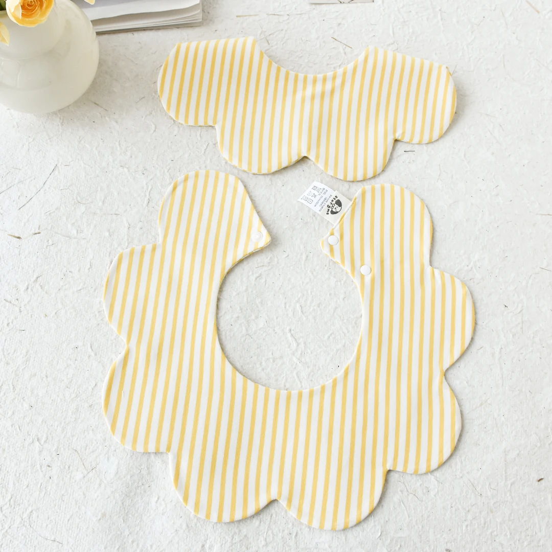 [y403]芒果布丁口水巾围兜新生儿防吐奶柔软透气可爱ins风