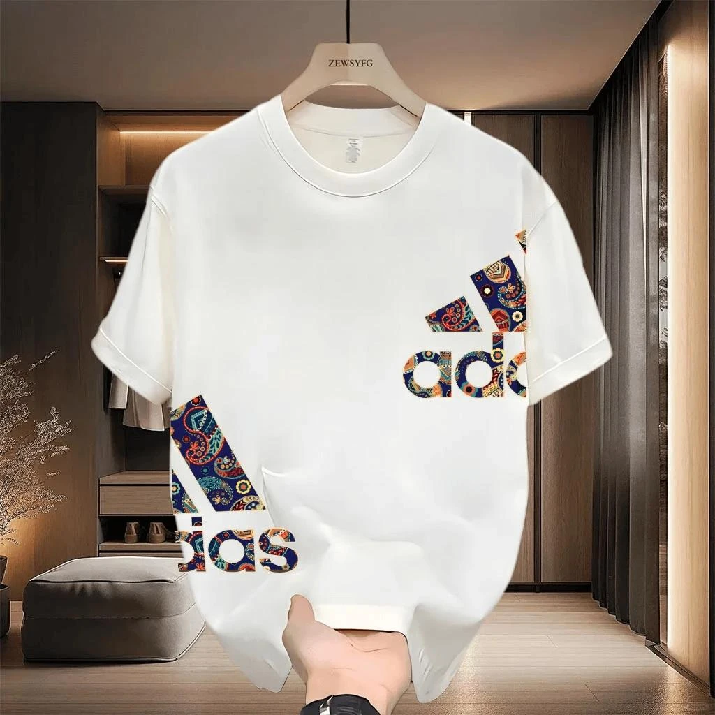 重磅纯100棉短袖T恤青年男女款夏季ins潮牌印花男士宽松百搭大码