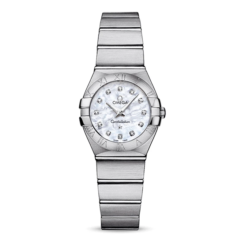 99新 Omega/欧米茄 星座24mm 内钻 贝母精钢女士腕表
