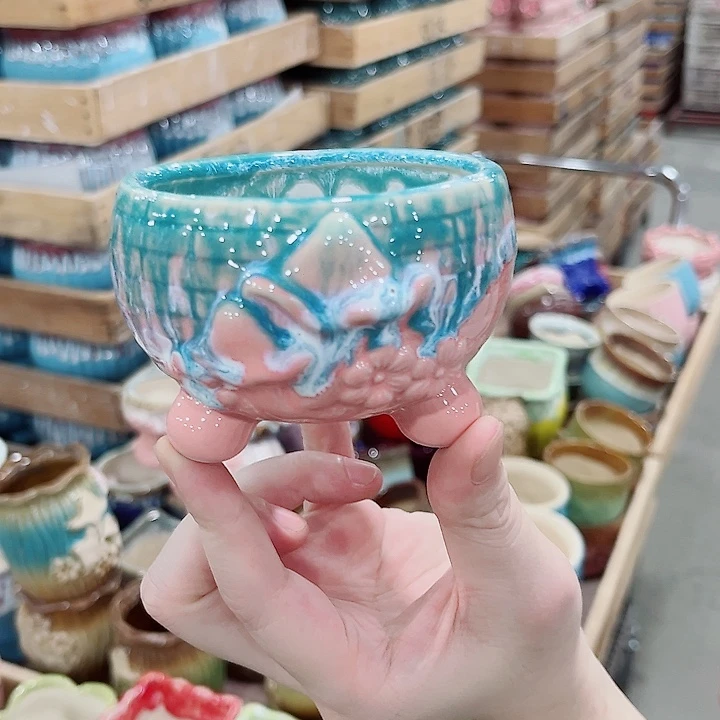 有孔.凑单10元陶瓷花盆发货！