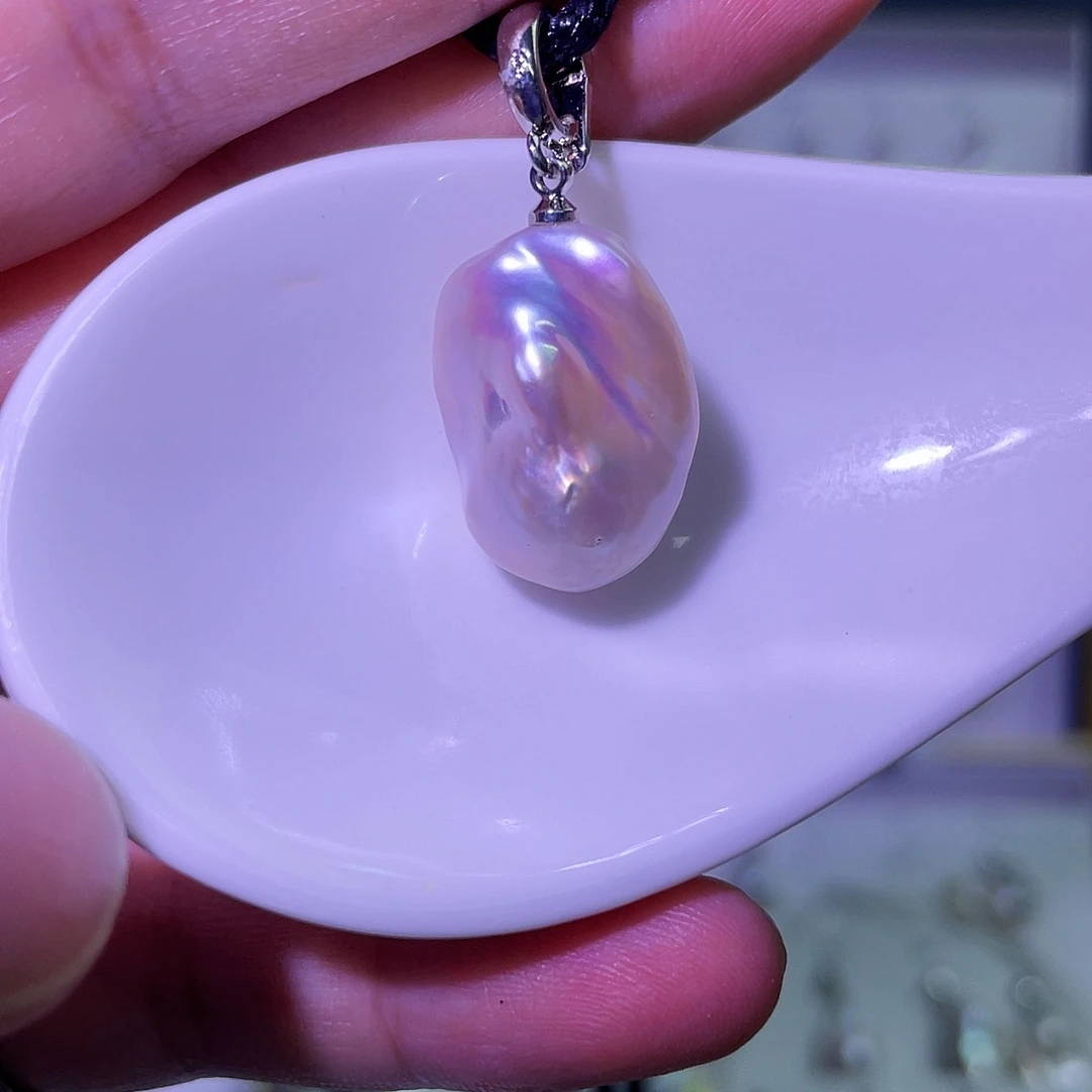 淡水珍珠合金天然淡水珍珠吊坠