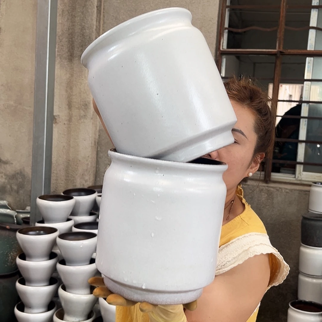 紫砂花盆正品口18高21