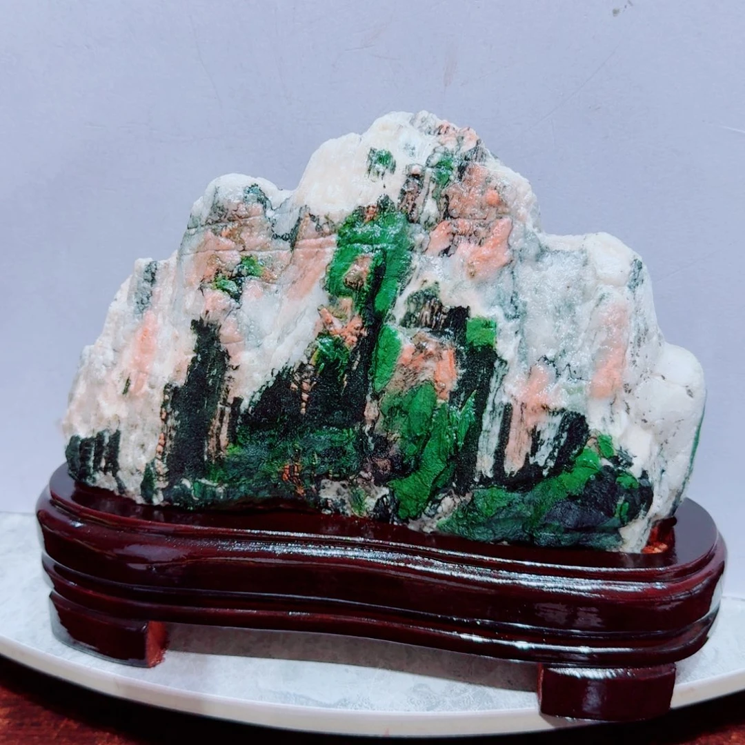 【***】石材七彩石摆件精品