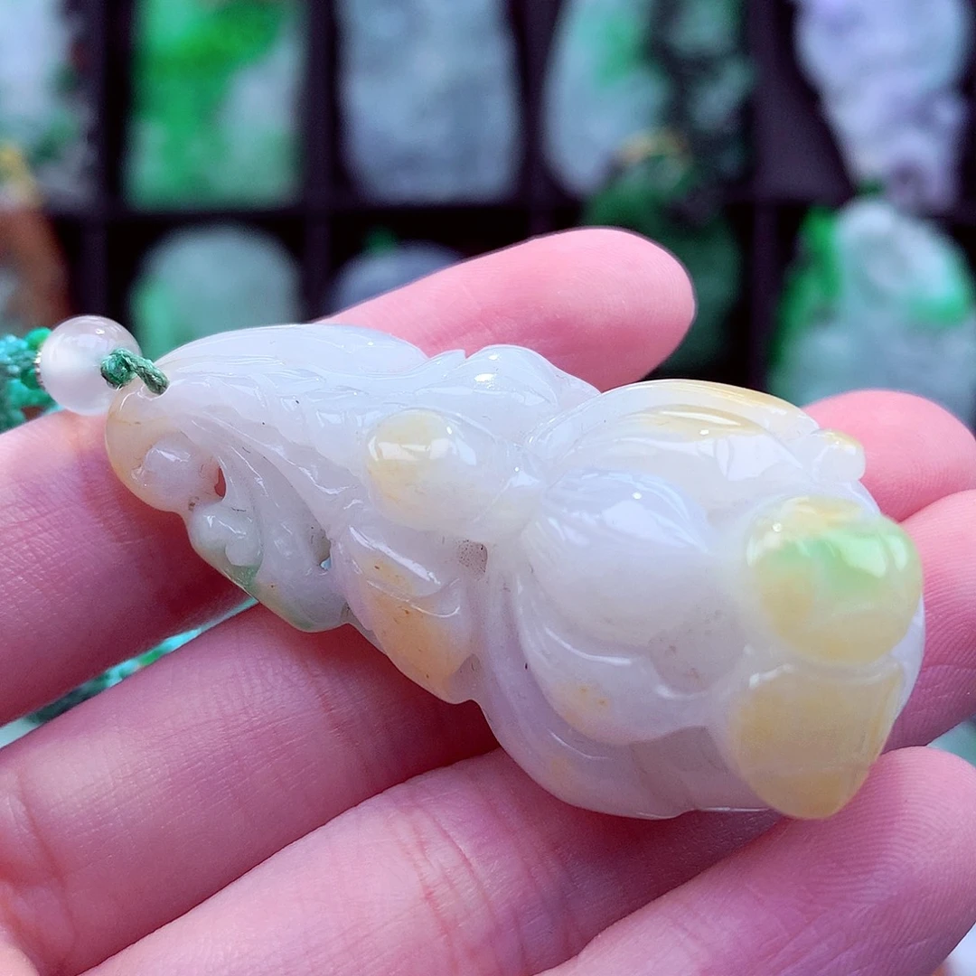 翡翠未镶嵌颈饰天然