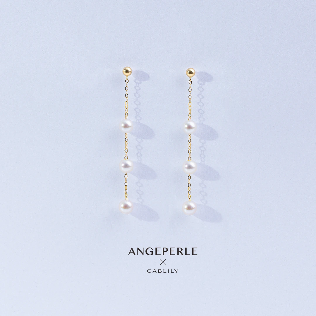 天使之泪淡水珍珠18K金【长相思】耳饰4.5-5mm百搭时尚款【吟吟专属】