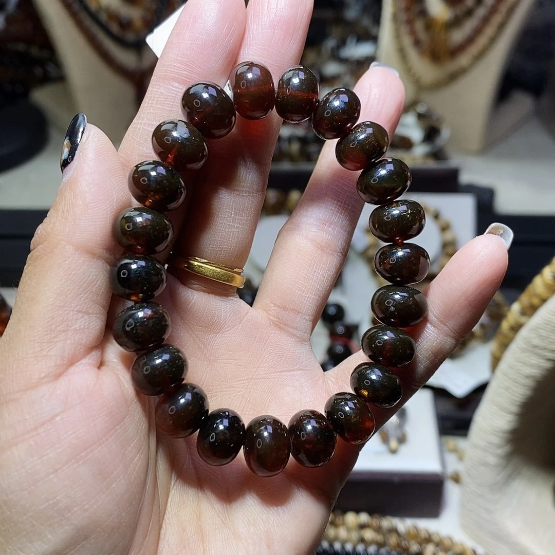 ～***～琥珀未镶嵌裸石车厘子血11mm