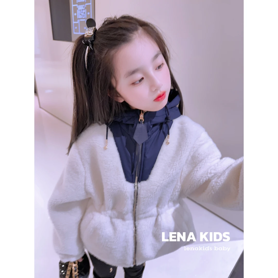 Lenakids【P】双面穿毛毛外套！杜邦三防保暖厚绒外套高品质25121001