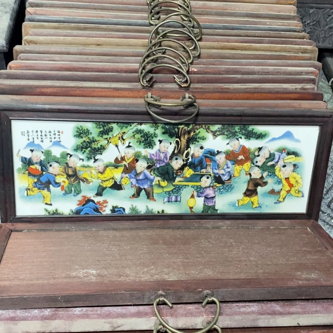 瓷片53*21*1景德镇瓷板画柴窑烧制