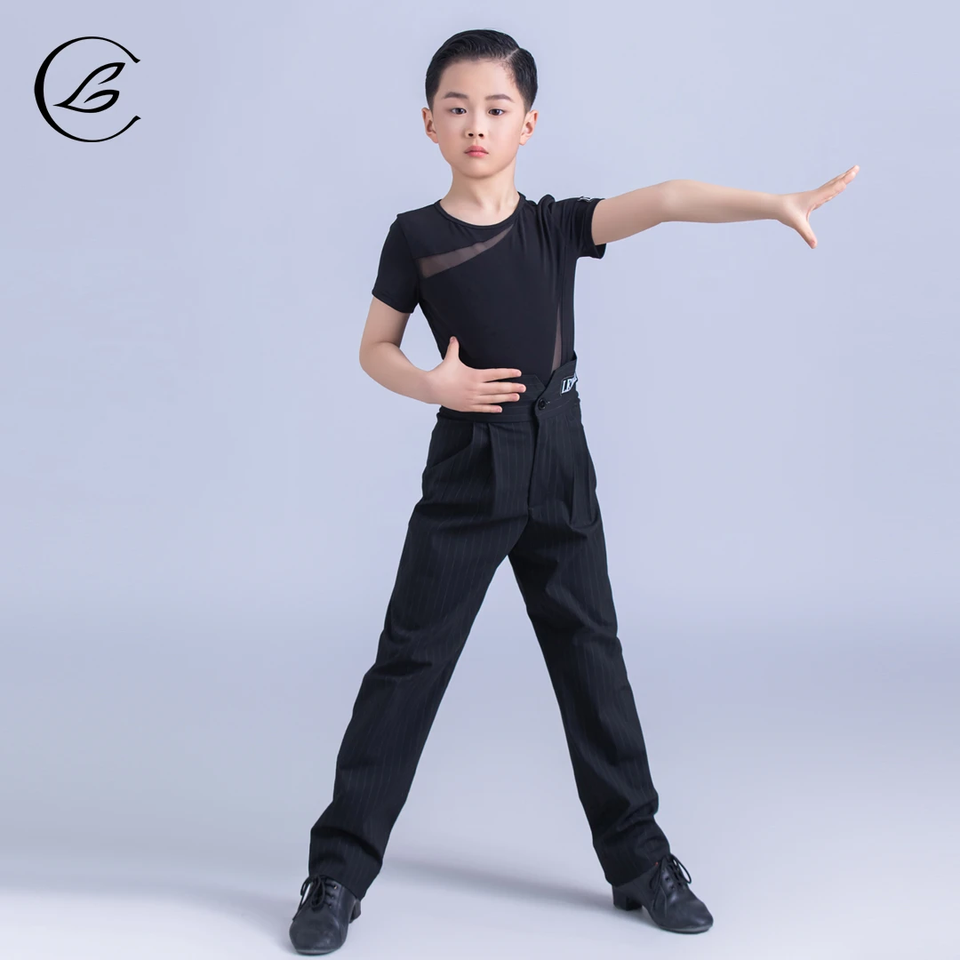 乐雅池男童拉丁舞服2024春夏新款拉丁舞服装儿童舞蹈服高级感舞服