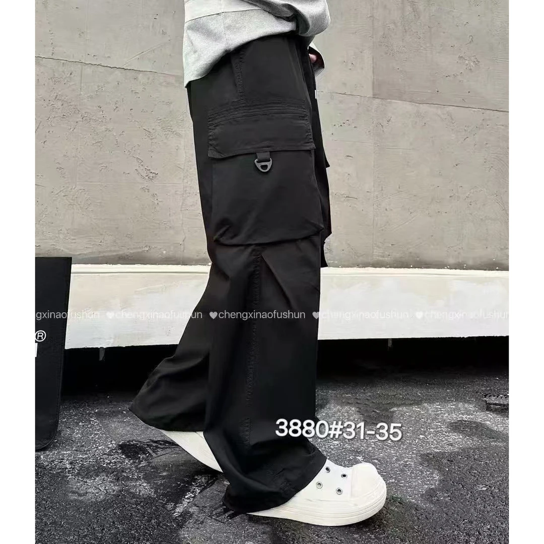 【3880-黑色】青少年工装休闲裤