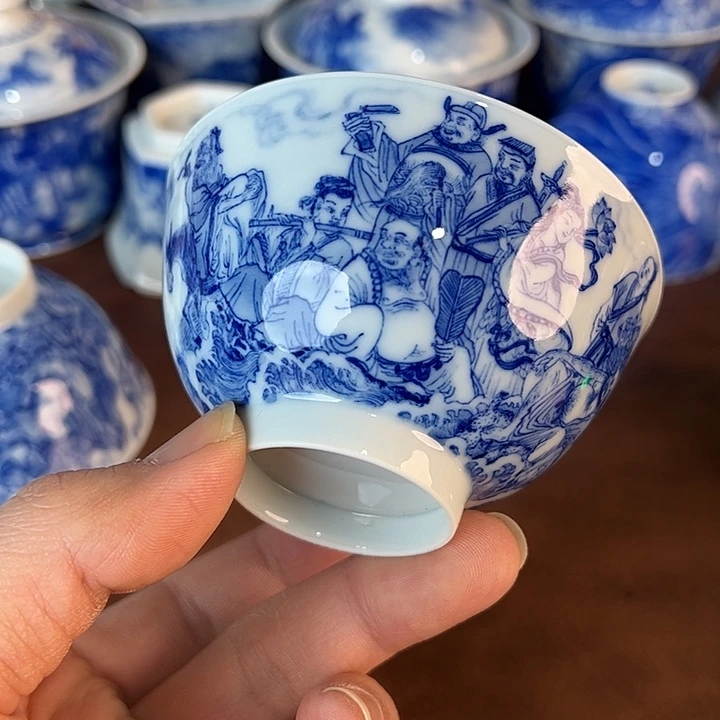 橘***1瓷片景德镇全手工手绘陶瓷