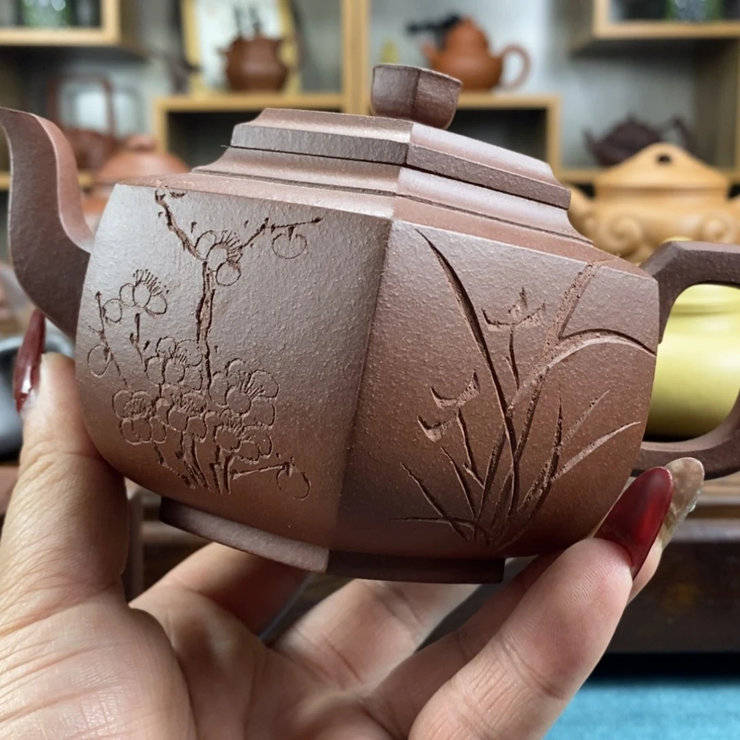 紫砂茶壶广**钟原矿紫砂壶