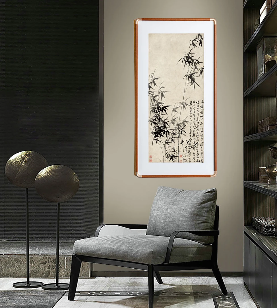 《风竹石图》室内玄关卧室装饰画