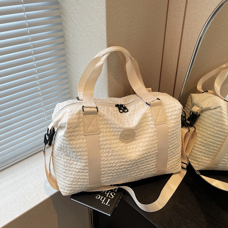 大容量单肩手提轻便旅行包女短途出行休闲登机行李收纳袋子健身包