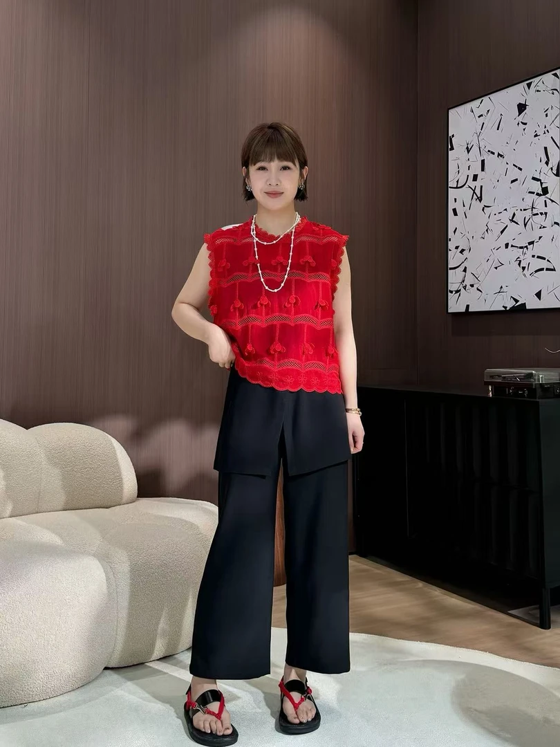 方和屿.无袖镂空夏季极简风设计师休闲运动女装新款入秋外套6047