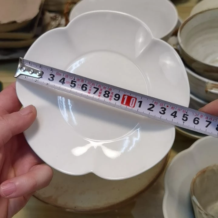 瓷片微瑕六寸骨碟四个一组