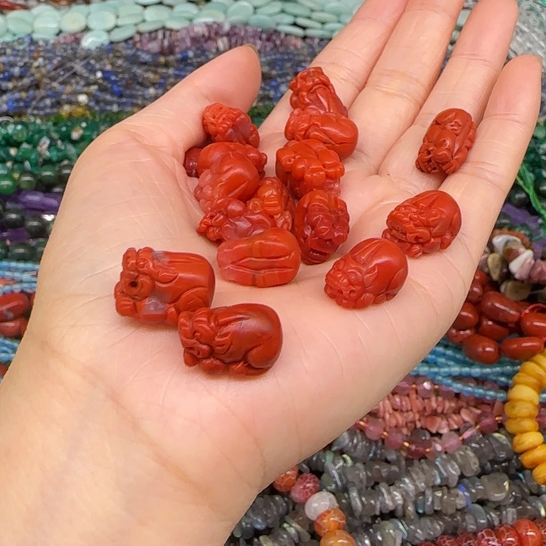 玛瑙/玉髓合金珠宝半成品南红貔貅一颗不挑