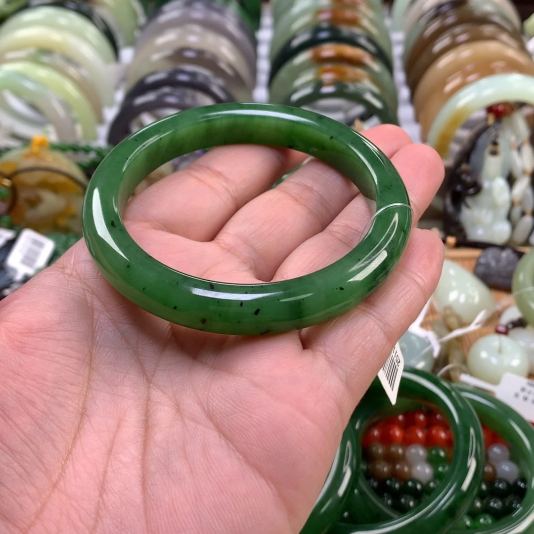 和田玉（碧玉）未镶嵌手镯58.2口径