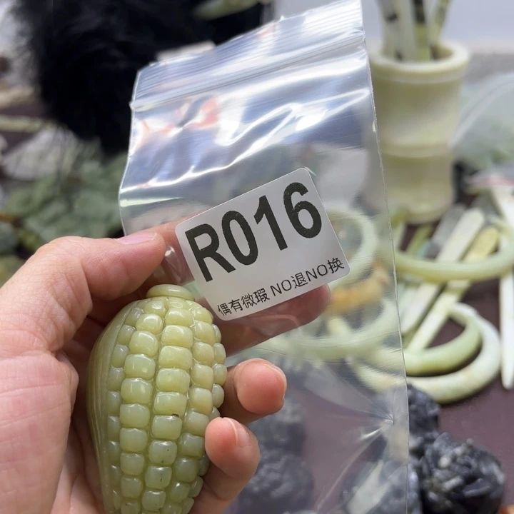 蛇纹石玉发饰合金咿*咿