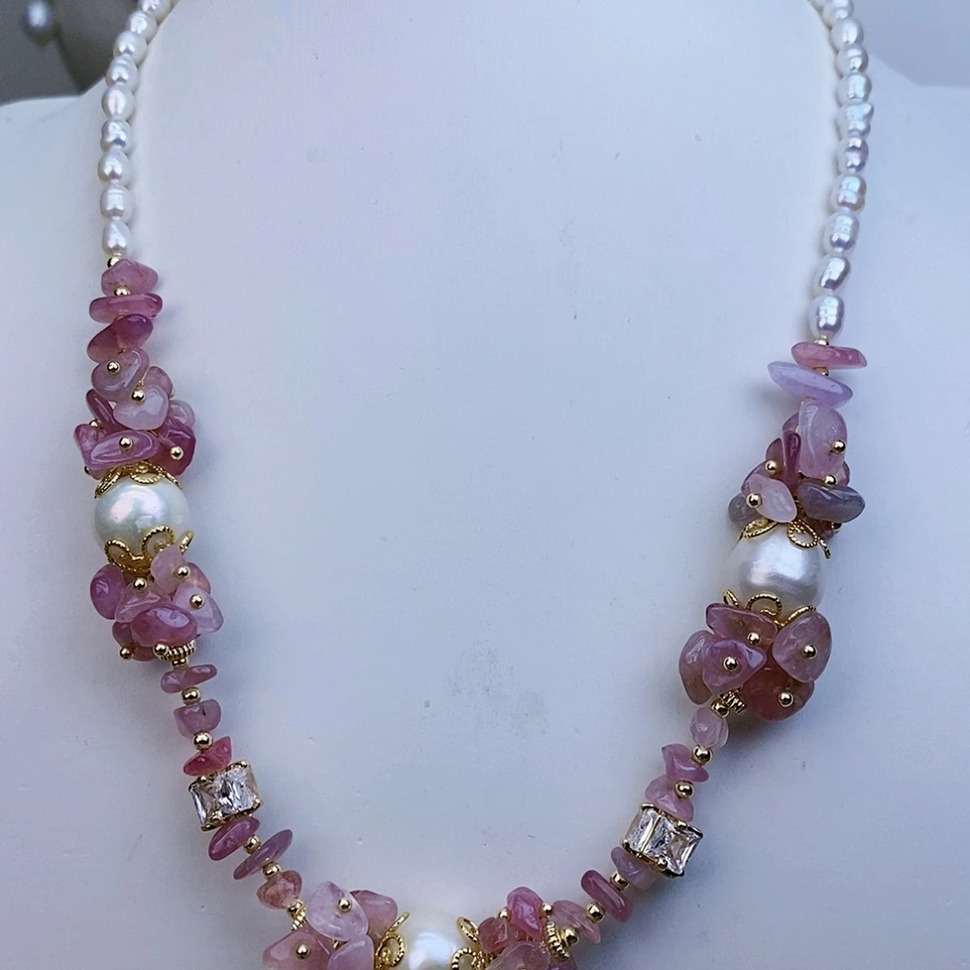 淡水珍珠颈饰银S925镶嵌