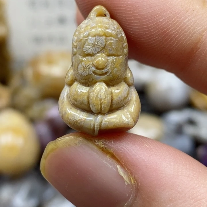 颈饰未镶嵌硅化珊瑚（珊瑚玉）小
