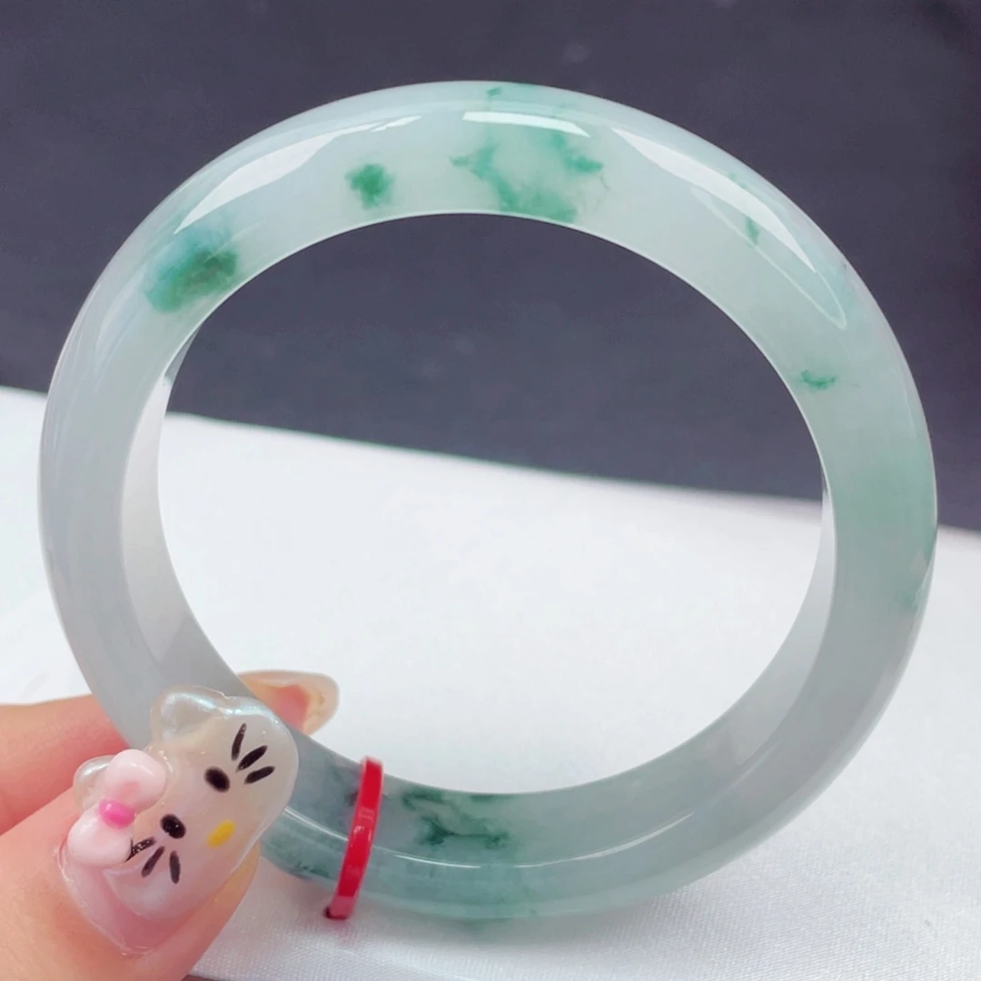 翡翠未镶嵌手镯54圈口