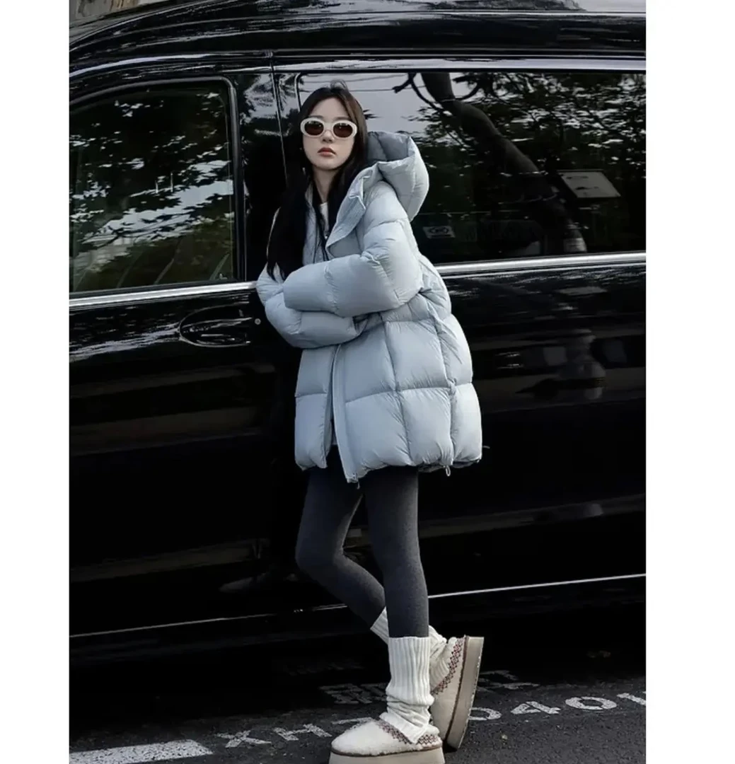 （90白鹅绒）贝贝款云朵泡芙90白鹅绒保暖时尚连帽羽绒服中长款