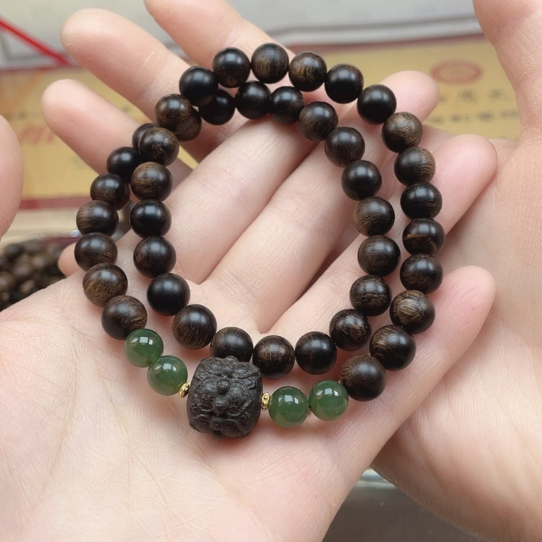 沉香手串凯*妈越南芽庄黄棋楠树心瘤疤老料0.8