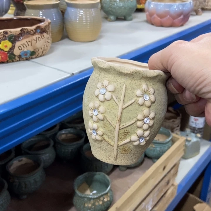 陶瓷花盆单场满9.9发8*10