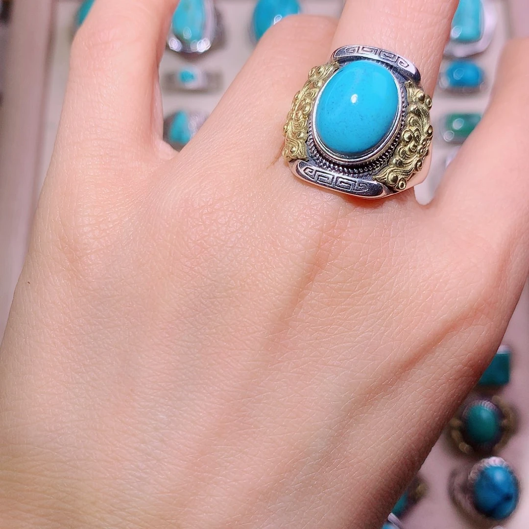 绿松石银S925镶嵌颈饰