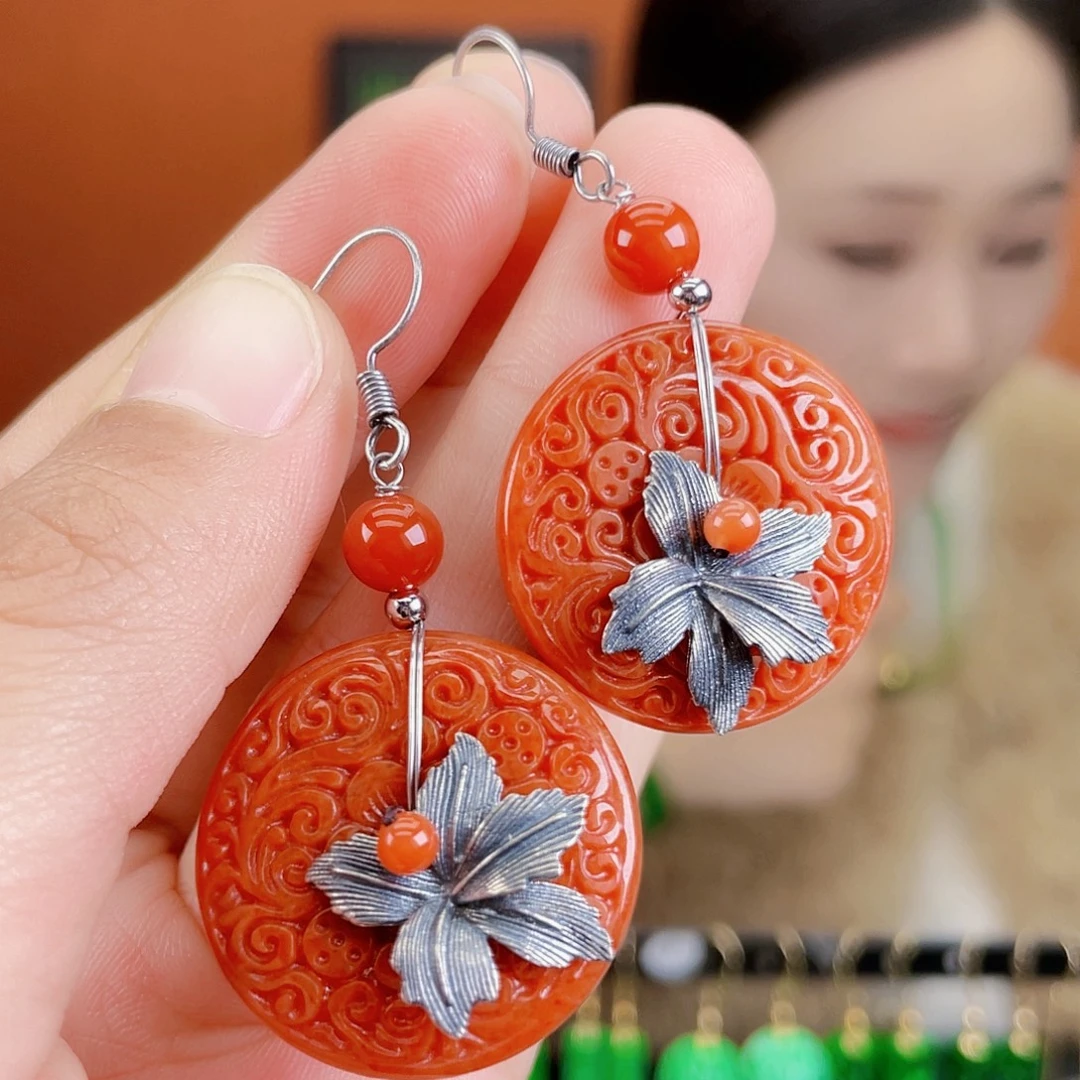 翡翠未镶嵌耳饰饰品