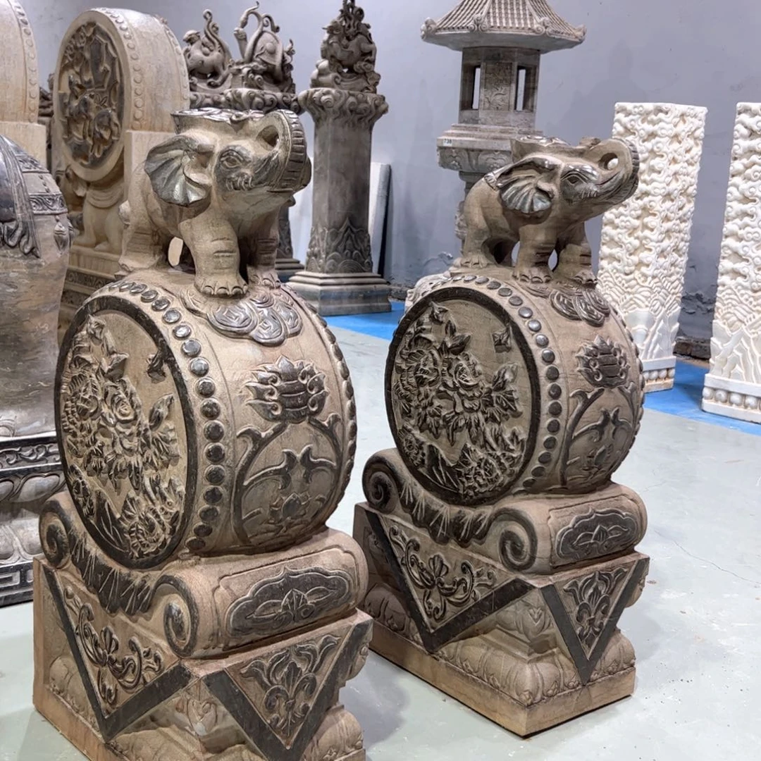 抱鼓石黑青石不包邮