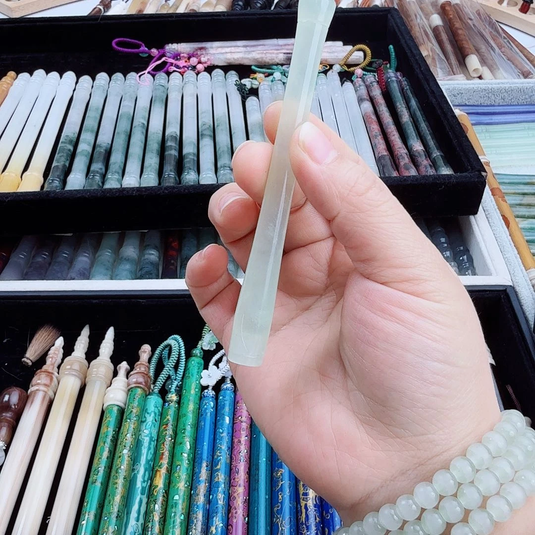 高冰透岫玉➕纯毛料小楷